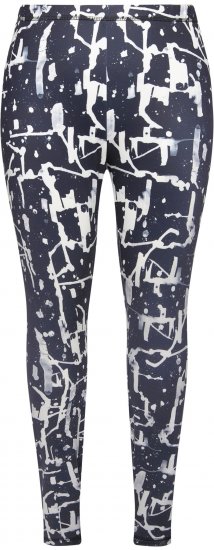 Ulla Popken Quick Drying Abstract Print Leggings Black - Jeans & Broeken in Grote Maten – Plus Size - 