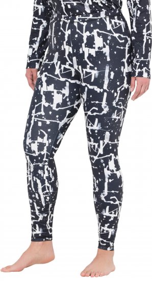 Ulla Popken Quick Drying Abstract Print Leggings Black - Jeans & Broeken in Grote Maten – Plus Size - 