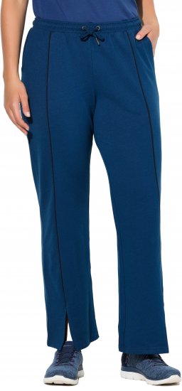 Ulla Popken Tracksuit Pants Blue - Jeans & Broeken in Grote Maten – Plus Size - 