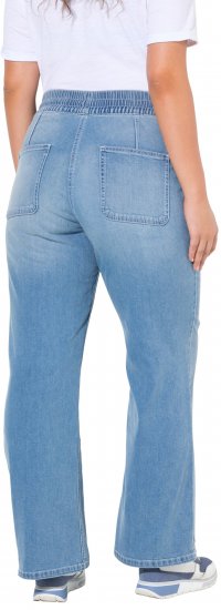 Ulla Popken Patch Pocket Elastic Waist Jeans Blue - Jeans & Broeken in Grote Maten – Plus Size - 