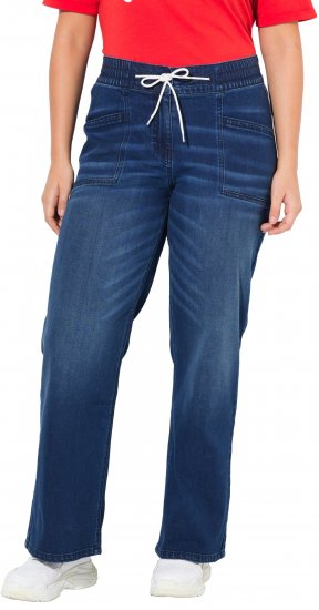 Ulla Popken Patch Pocket Elastic Waist Jeans Denim Blue - Jeans & Broeken in Grote Maten – Plus Size - 