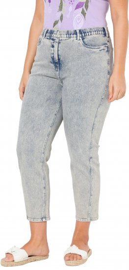 Ulla Popken Tapered Leg Mom Jeans Blue Denim - Jeans & Broeken in Grote Maten – Plus Size - 