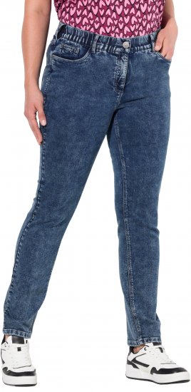 Ulla Popken Jersey Slim Leg Jeans Denim Blue - Jeans & Broeken in Grote Maten – Plus Size - 