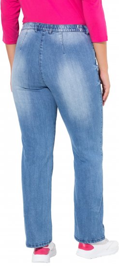 Ulla Popken Tapered Leg Lightly Distressed Jeans Blue Denim - Jeans & Broeken in Grote Maten – Plus Size - 