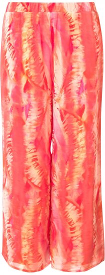 Ulla Popken Feather Batik Print Layered Chiffon Pants - Jeans & Broeken in Grote Maten – Plus Size - 