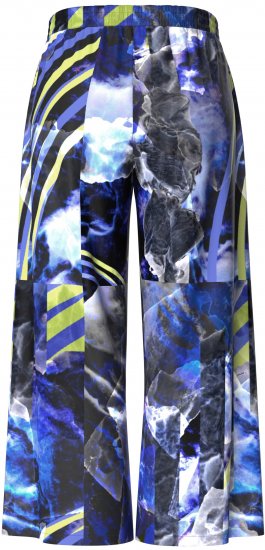 Ulla Popken Blue Stroke Wide Leg Palazzo Pants - Jeans & Broeken in Grote Maten – Plus Size - 