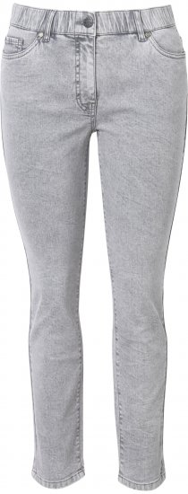 Ulla Popken Stretch Cotton Cargo Crop Pants White - Jeans & Broeken in Grote Maten – Plus Size - 
