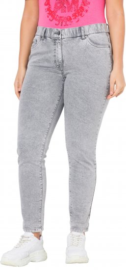 Ulla Popken Stretch Cotton Cargo Crop Pants White - Jeans & Broeken in Grote Maten – Plus Size - 
