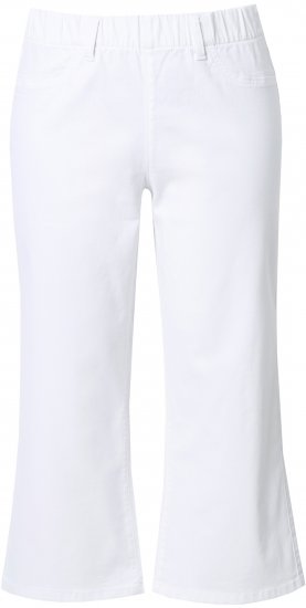 Ulla Popken Wide Leg Twill Mary Fit Culottes White - Jeans & Broeken in Grote Maten – Plus Size - 
