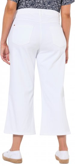 Ulla Popken Wide Leg Twill Mary Fit Culottes White - Jeans & Broeken in Grote Maten – Plus Size - 