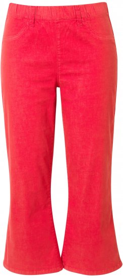 Ulla Popken Wide Leg Twill Mary Fit Culottes Neon Red - Jeans & Broeken in Grote Maten – Plus Size - 
