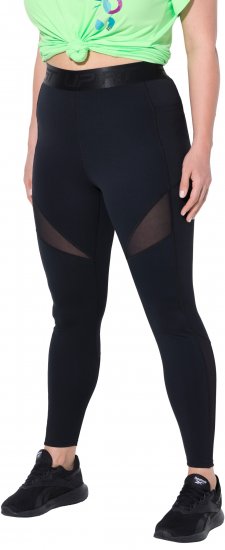 Ulla Popken Mesh Panel Quick Drying Performance Leggings Black - Jeans & Broeken in Grote Maten – Plus Size - 