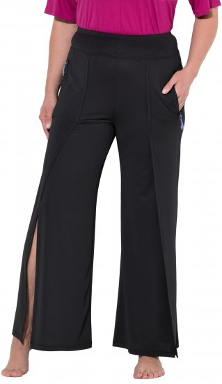 Ulla Popken Split Leg Uv Protective Pants Black - Jeans & Broeken in Grote Maten – Plus Size - 