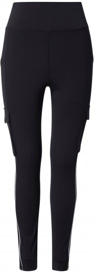 Ulla Popken Cargo Pocket Fleece Lined Sports Leggings Black - Jeans & Broeken in Grote Maten – Plus Size - 