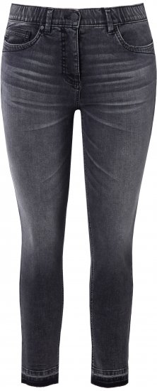 Ulla Popken Raw Edge Stretch Fit Jeans Black - Jeans & Broeken in Grote Maten – Plus Size - 