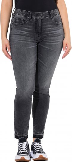 Ulla Popken Raw Edge Stretch Fit Jeans Black - Jeans & Broeken in Grote Maten – Plus Size - 
