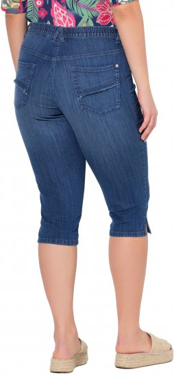 Ulla Popken Denim Elastic Waist Capres Blue Denim - Jeans & Broeken in Grote Maten – Plus Size - 