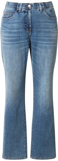 Ulla Popken Bow Embroidery Stretch Fit Jeans Blue Denim - Jeans & Broeken in Grote Maten – Plus Size - 
