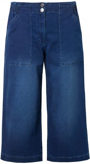 Ulla Popken Denim Culottes Denim Blue - Jeans & Broeken in Grote Maten – Plus Size - 