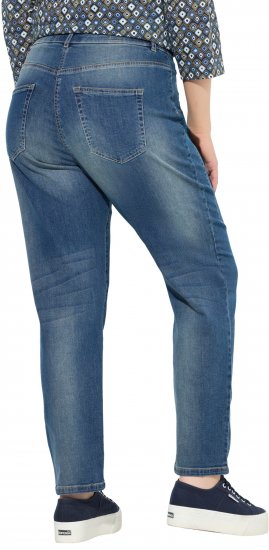Ulla Popken Decorative Seam Stretch Fit Boyfriend Jeans Blue - Jeans & Broeken in Grote Maten – Plus Size - 
