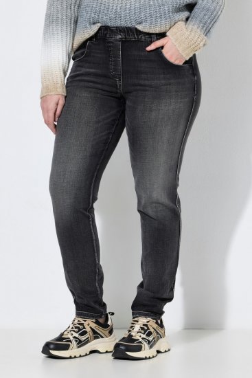Ulla Popken Vintage Wash Jeggings Black - Leggings - Leggings in grote maten
