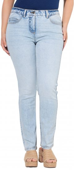 Ulla Popken Slim Leg Stretch Fit Jeans Light Blue Denim - Jeans & Broeken in Grote Maten – Plus Size - 