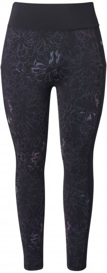 Ulla Popken Quick Drying Flower Print Leggings Black - Jeans & Broeken in Grote Maten – Plus Size - 