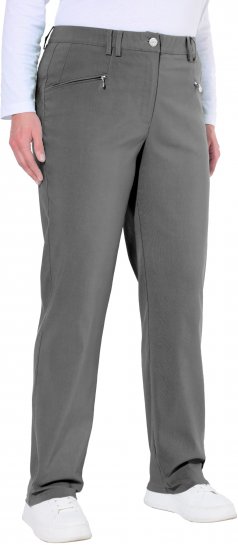 Ulla Popken Thermal Stretch Fit Mony Pants Graphite Grey - Jeans & Broeken in Grote Maten – Plus Size - 