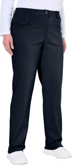 Ulla Popken Thermal Stretch Fit Mony Pants Navy Blue - Jeans & Broeken in Grote Maten – Plus Size - 