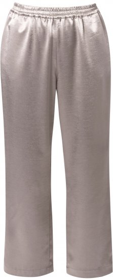 Ulla Popken Metallic Satin Elastic Waist Pants Orange - Jeans & Broeken in Grote Maten – Plus Size - 