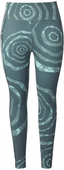 Ulla Popken Quick Drying Ripple Print Sport Leggings Black - Jeans & Broeken in Grote Maten – Plus Size - 