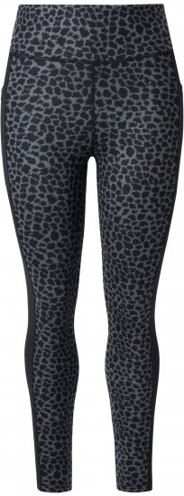 Ulla Popken Quick Drying Leopard Print Sport Leggings Black - Jeans & Broeken in Grote Maten – Plus Size - 
