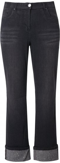 Ulla Popken Rhinestone Studded Jeans Grey - Jeans & Broeken in Grote Maten – Plus Size - 