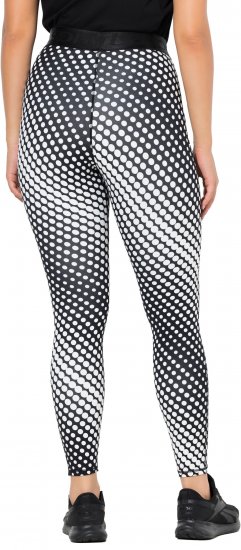 Ulla Popken Polka Dot Performance Leggings Black - Jeans & Broeken in Grote Maten – Plus Size - 