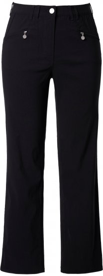 Ulla Popken Bengaline Elastic Waist Pants Black - Jeans & Broeken in Grote Maten – Plus Size - 