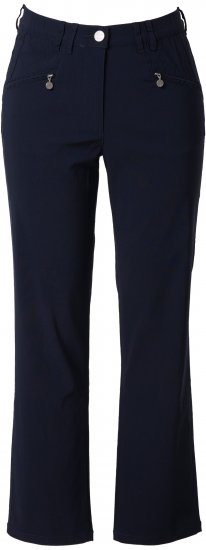 Ulla Popken Bengaline Elastic Waist Pants Navy - Jeans & Broeken in Grote Maten – Plus Size - 