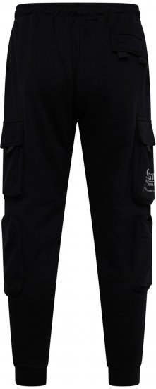 Kam Jeans 244 Raw Denim Cargo PKT Jog Pants Black - Jeans & broeken - Jeans & Broeken Grote Maten Heren