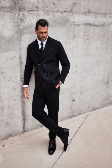 JP1880 Chino Jersey Trousers Flexnamic Black TALL - HERENKLEDING MT-6XLT - Tall Kleding Heren