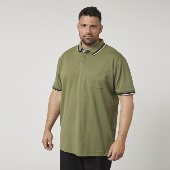 North Latitude 61128 Superflex Piqué Poloshirt Olijfgroen - Polo shirts - Grote Maten Poloshirts Heren