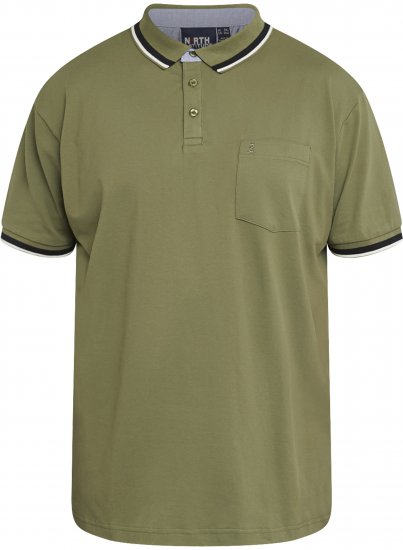 North Latitude 61128 Superflex Piqué Poloshirt Olijfgroen - Polo shirts - Grote Maten Poloshirts Heren