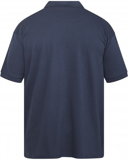 North Latitude 61130 Piqué Poloshirt met Borstprint Marineblauw - Polo shirts - Grote Maten Poloshirts Heren
