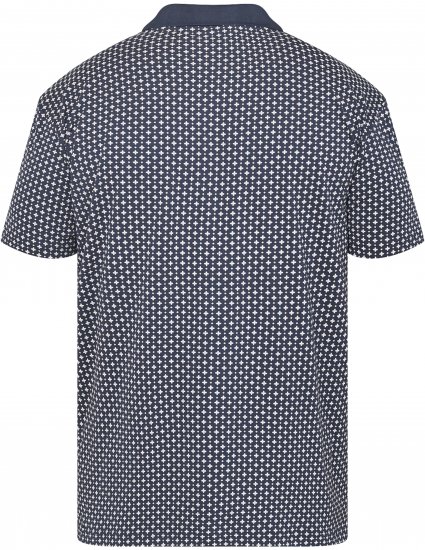 North Latitude 61134 Jersey Poloshirt met All-Over Print Marineblauw - Polo shirts - Grote Maten Poloshirts Heren