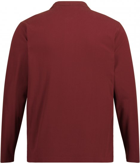 JP1880 Polo Shirt Long Sleeve Piqué Red - Polo shirts - Grote Maten Poloshirts Heren