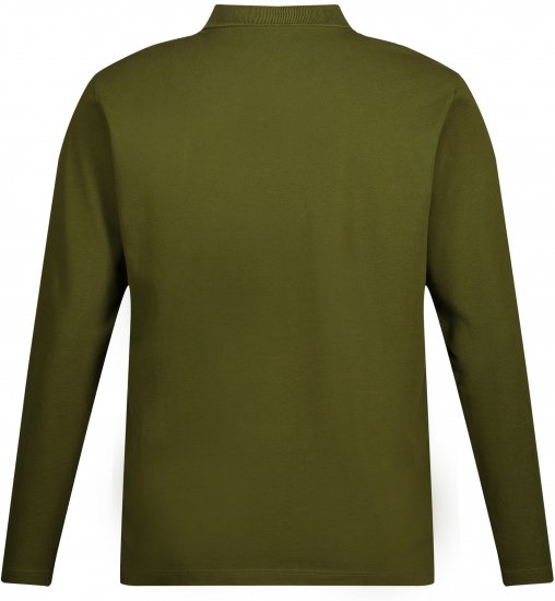 JP1880 Polo Shirt Basic Long Sleeve Pique Moss Green - Polo shirts - Grote Maten Poloshirts Heren