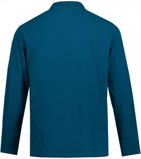 JP1880 Polo Shirt Long Sleeve Pique Blue - Polo shirts - Grote Maten Poloshirts Heren