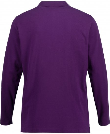 JP1880 Polo Shirt Long Sleeve Pique Purple - Polo shirts - Grote Maten Poloshirts Heren