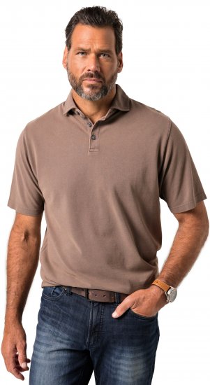JP1880 Polo Shirt Short Sleeve Pique Vintage Brown - Polo shirts - Grote Maten Poloshirts Heren