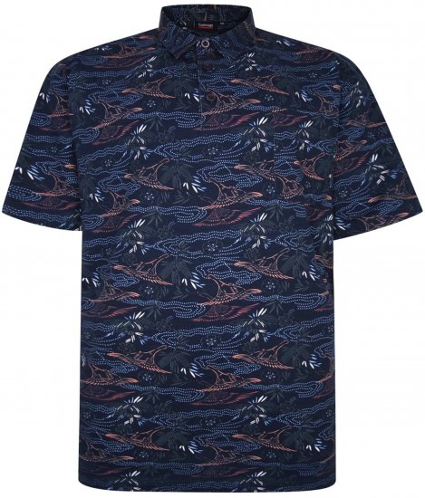 Espionage P177 All Over Print Polo Navy - Polo shirts - Grote Maten Poloshirts Heren