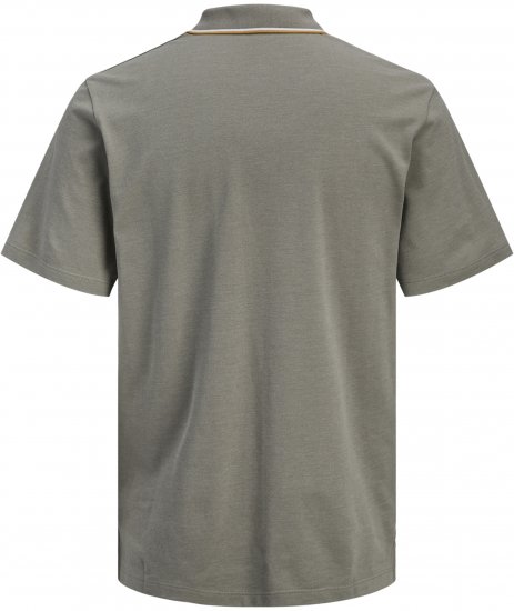 Jack & Jones Blaze Short Sleeve Polo Grey - Polo shirts - Grote Maten Poloshirts Heren