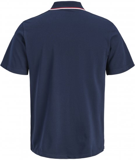 Jack & Jones Blaze Short Sleeve Polo Navy - Polo shirts - Grote Maten Poloshirts Heren